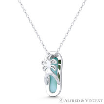 Flip-Flop Sandal Slipper Lab-Created Chalcedony &amp; .925 Sterling Silver Pendant - $32.29+