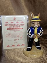 Royal Doulton Saxophone Player Bunnykins Figurine DB186 Vintage 1998 LE1... - $98.99