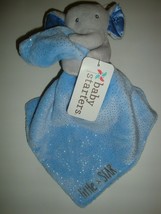 New Baby Starters Rattle Lovey Security Blankie Plush Elephant Little Star Blue - £14.80 GBP