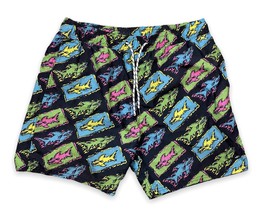 Vintage Maui &amp; Sons Shorts Swim Trunks Mesh USA 80s 90s Surf Neon Shark ... - £23.39 GBP