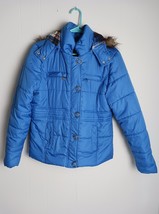DOLLHOUSE BLUE WINTER HOODED JACKET SIZE L Women&#39;s - $463.01 MXN