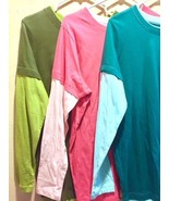 ALL 3 SHIRTS! WOMAN WITHIN Layered-Look Two-color Tops-WW Size: Medium N... - $136.26 CAD