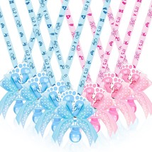Xunyee 36 Pcs Baby Shower Necklace Gender Reveal Cute Feet, Blue And Pink - $37.99
