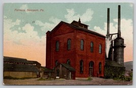 Newport PA Blast Furnaces c1913 Rautzman in Lancaster Pennsylvania Postcard F28 - $9.95