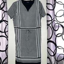 The Limited Black Ivory Geometric Blouson Dress - $17.64