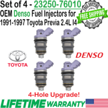 4Pcs OEM Denso 4-Hole Upgrade Fuel Injectors for 1991-1997 Toyota Previa 2.4L I4 - $112.85