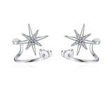 Imber cuff earring sterling silver twist crawler cuff earrings snowflake ear studs thumb155 crop