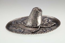 Superbe Repousse Floral Sombrero Figurine En Argent Sterling 4.25 &quot;, 74.7g - €190,00 EUR