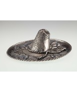 Superbe Repousse Floral Sombrero Figurine En Argent Sterling 4.25 &quot;, 74.7g - $4,187.02 MXN