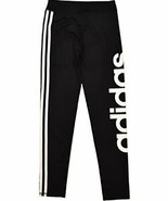 Adidas Kids Girls&#39; Performance Tight Three Stripe Leggings - L- Black/Wh... - £16.36 GBP