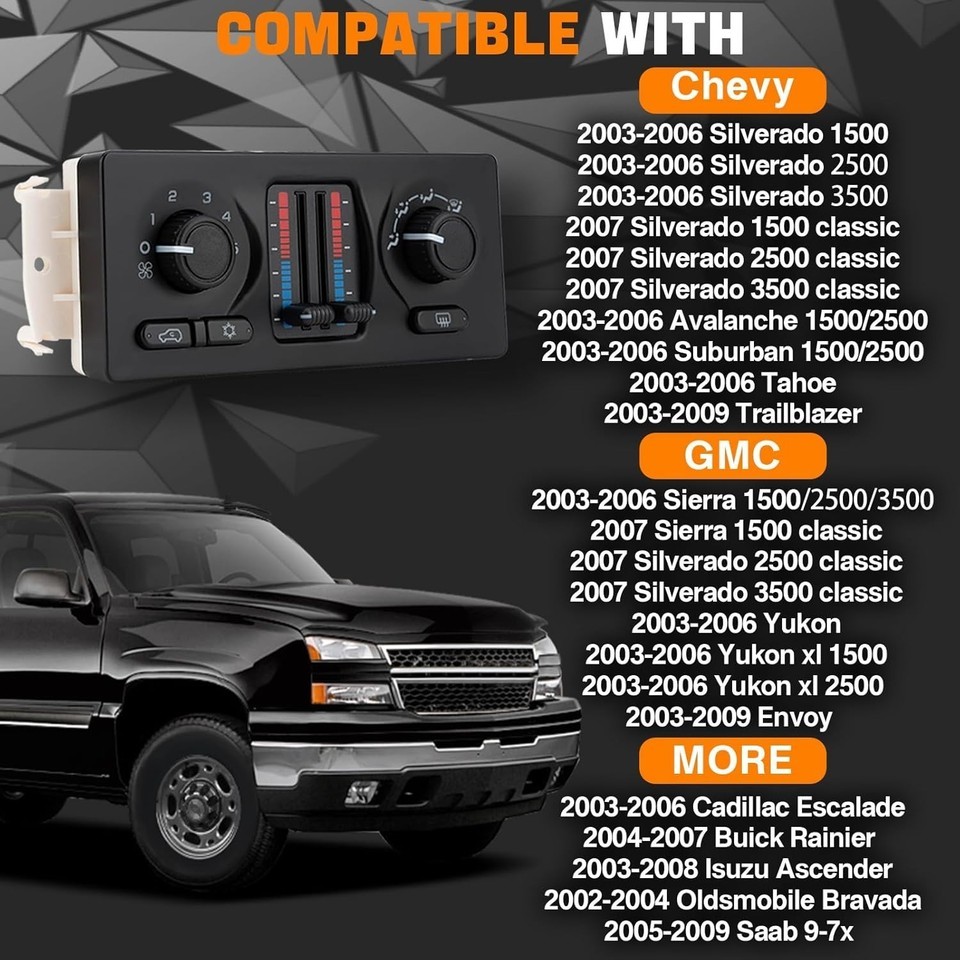 Climate Control Module 599-210xd Ac Control Panel Fits Chevy GMC Cadillac Buick Item image 7