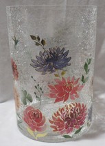 Yankee Candle Clear Crackle Large Jar Holder J/H Daydream Florals Hummingbirds - $71.53