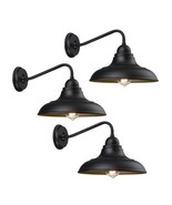 3 Pack Outdoor Gooseneck Barn Light 12&quot; Outdoor Wall Sconce Farmhouse Ex... - $108.89