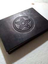 Small leather journal - engraved with pentacle - £34.36 GBP