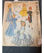 Vintage 1959 McCalls 2342 High Heel Figure 12&quot; Dolls Wardrobe Sewing Pat... - $12.59