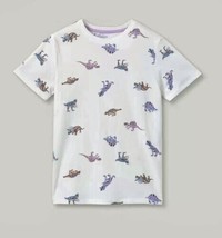 NEW Boys&#39; Dino Print Short Sleeve T-Shirt - Cat &amp; Jack L (12/14) - £8.60 GBP
