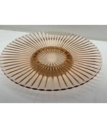 Anchor Hocking 12” Cake Plate Pink Depression Pressed Petticoat Ribbed B... - $48.55 CAD