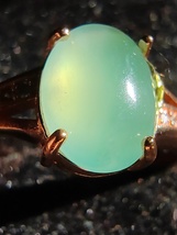 Icy Ice Light Green 100% Natural Burma Jadeite Jade Ring # Type A Jadeite # - £543.56 GBP