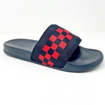 STNDRD Standard Los Angeles Monaco Checkerboard Black Red Mens Slides Sandals - £14.34 GBP
