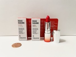 2 Paco Rabanne Rouge Rabanne Famous Lipcolor #636 Red Seal Mini 1g/.04oz - $19.79