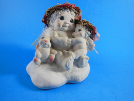 Dreamsicles Angel Cherub  LOTS OF LOVE Child Baby &amp; Bunny Rabbit  3.25&quot; ... - $9.89