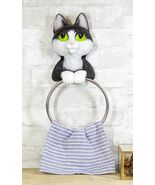 Kitten Cat Hand Towel Ring Holder Hanging Figurine For Vanity Bathroom K... - $491.89 MXN