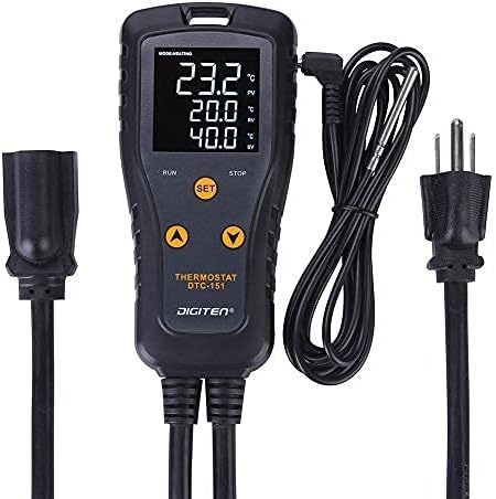 Digital Temperature Controller Simple Stage Thermostat Outlet Heating &amp; ... - $47.99
