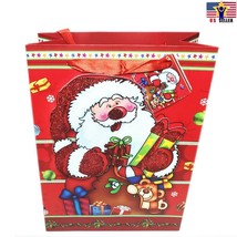 Rudolph Santa Snowman Christmas GIFT Wrap Paper Shopping BAG Tote Shopper - £3.18 GBP