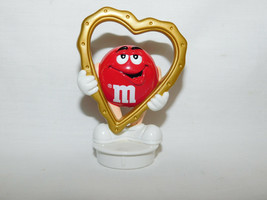 M Ms Red Heart Shaped topper 3 Inches Tall 1998 - $5.99