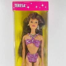 Sparkle Beach Teresa Doll 14354 1995 Mattel Pink Box Barbie Friend Purple Bikini - $29.35