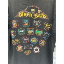 Vintage T Shirt Famous Biker Bars Size XL Black Short Sleeve Motorcycle - £26.01 GBP