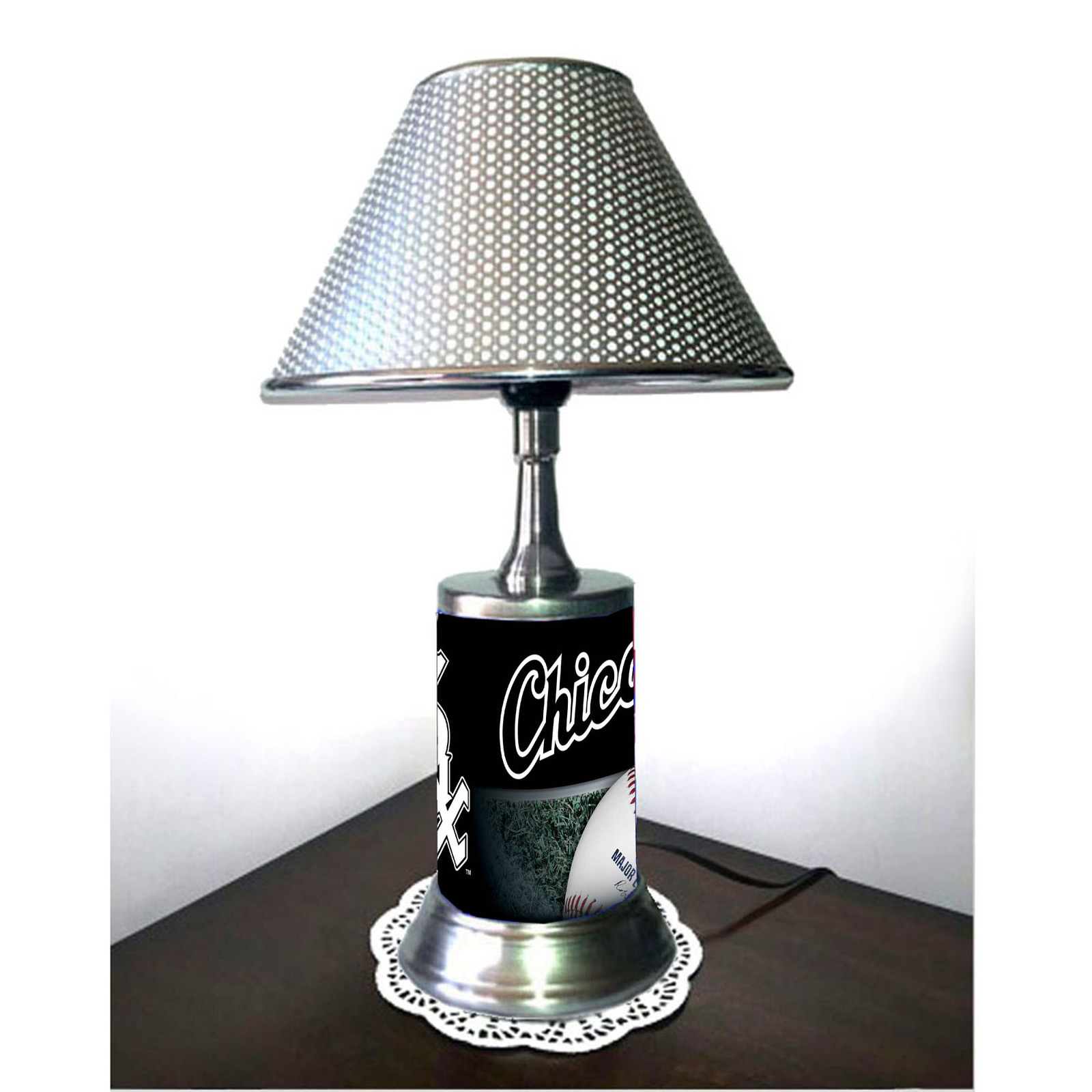Primary image for Chicago White Sox desk lamp with chrome finish shade
