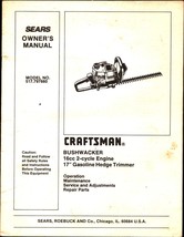 SEARS CRAFTSMAN BUSHWACKER ELECTRIC HEDGE TRIMMER model 517.797660 MANUAL - $22.24