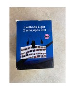 LED Book Light 2 Arms ,4 PCS NEW In Open Box - $95.30 MXN