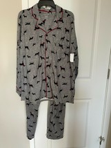 BNWOT Cuddl Duds 2pc Women&#39;s PJ set, Button down shirt/pants, Size L - £28.60 GBP
