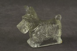 Vintage Clear Glass 1940&#39;s Era Molded Candy Container Scottie Dog Terrier - £14.04 GBP