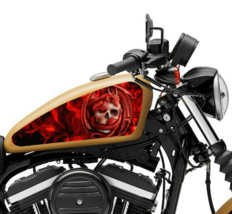 Motorcycle tank sticker / skin skull dragon decals 2pcs Fits For Most Harley - £20.97 GBP