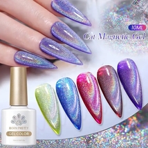 BORN PRETTY Laser Universal SilverGold Rainbow Cat Magnetic Gel Nail Pol... - £4.78 GBP+