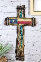 Rustic Western Lone Star Texas State Flag With Turquoise Rocks Rugged Wa... - £20.43 GBP