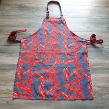 Lobster Print Apron By Kay Dee Designs Summer Grill Dad Gift Seafood Cook Picnic - $23.38