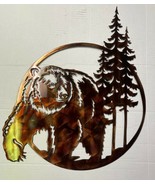 Bear Wildlife Metal Wall Art 18&quot; tall x 14 1/2&quot; wide - $934.52 MXN