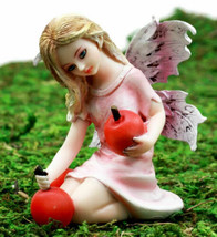 Ebros Gift Enchanted Fairy Garden Prune Cherry Faerie Figurine 3.5&quot; H Mini - £17.63 GBP