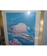 Southwest landscape artwork signed frame 23 x 27 - $2,738.90 MXN