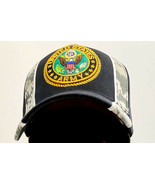 NEW U.S. Army Adjustable Hat Black/Digital Camo acrylic cap crest seal w... - £14.01 GBP