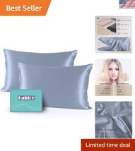 Set of 2 Mulberry Silk Pillowcases with Hidden Zipper - Luxurious Dusty ... - $28.49