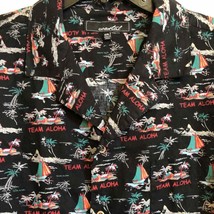 Coastal Team Aloha Hawaiian shirt with sailboats &amp; palm trees mens size XXL - £19.85 GBP