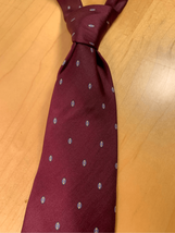 Geometric Silk NeckTie Vintage AUSTIN-REED Maroon Pointed 3”W Men’s EUC - $8.79