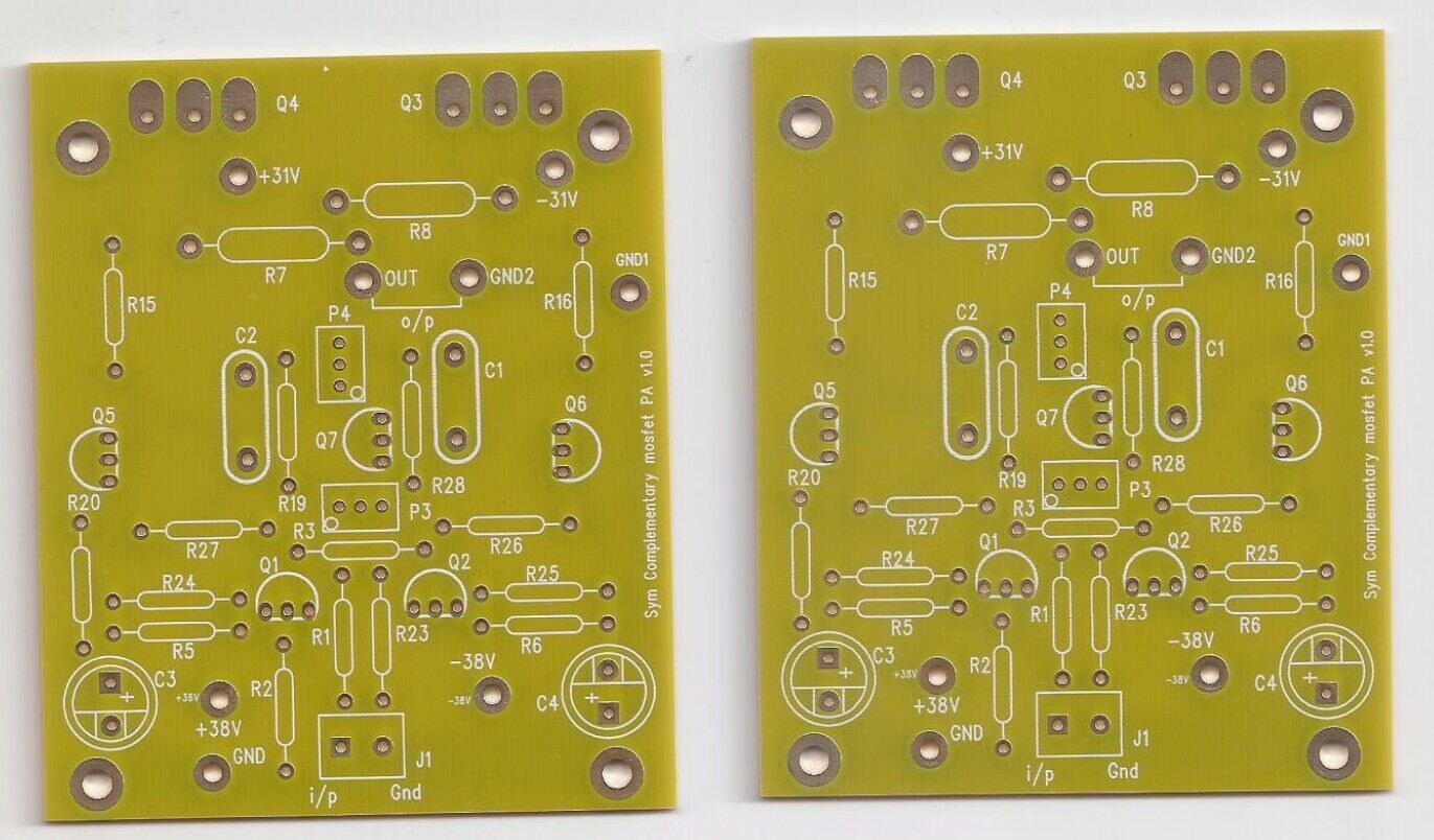 Kizuka power amp partial kit all transistors less output lateral mosfet stereo ! - $56.25