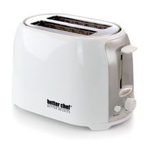 Better Chef Cool Touch Wide-Slot Toaster White w Reheat &amp; Defrost IM-225W - $38.64