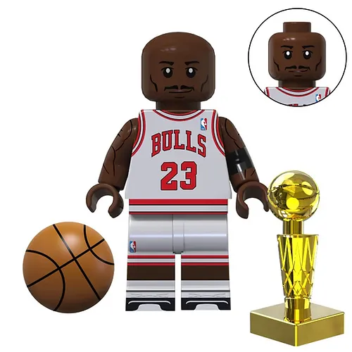 SM Michael Jordan White Outfit Basketball Player Custom Minifigures  - £6.01 GBP